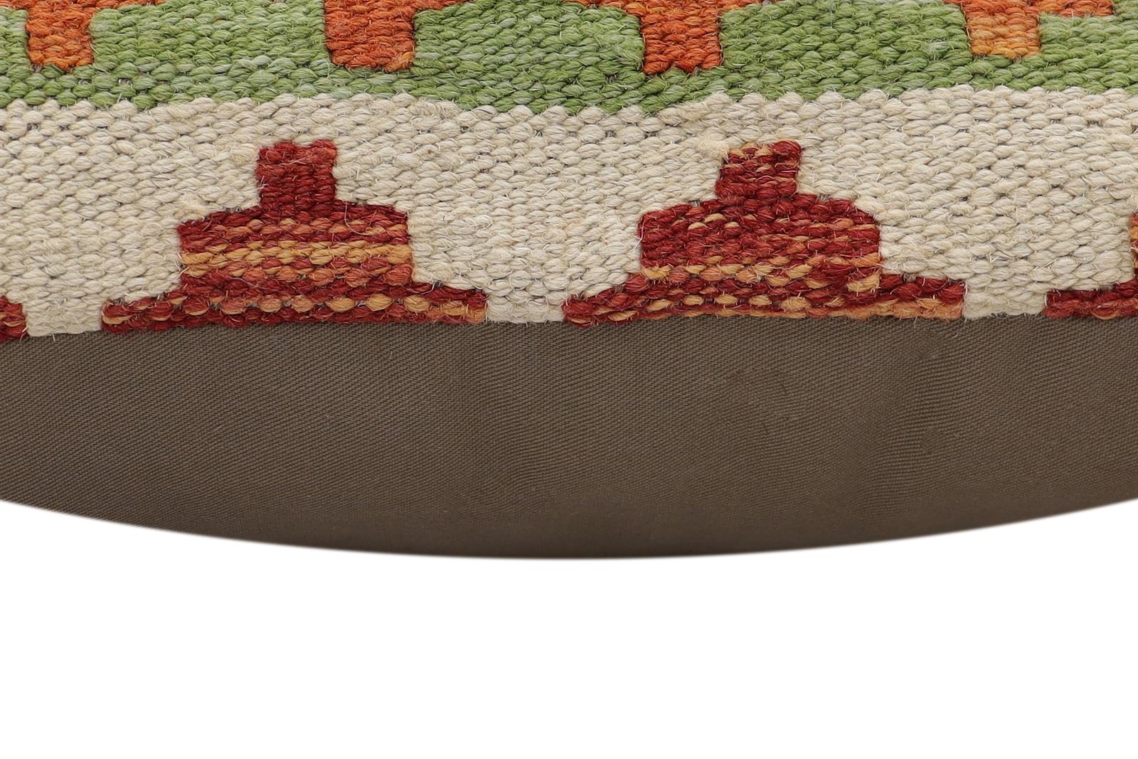 handmade Traditional Pillow Rust Blue Hand-made SQUARE 100% WOOL Hand woven turkish pillow2 x 2