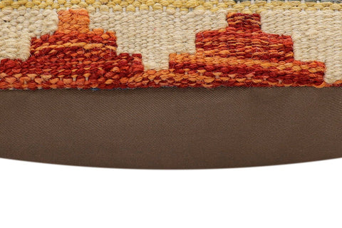 handmade Traditional Pillow Rust Blue Hand-made SQUARE 100% WOOL  Hand woven turkish pillow  2 x 2