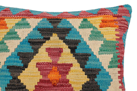 handmade Traditional Pillow Red Blue Hand-made SQUARE 100% WOOL Hand woven turkish pillow2 x 2
