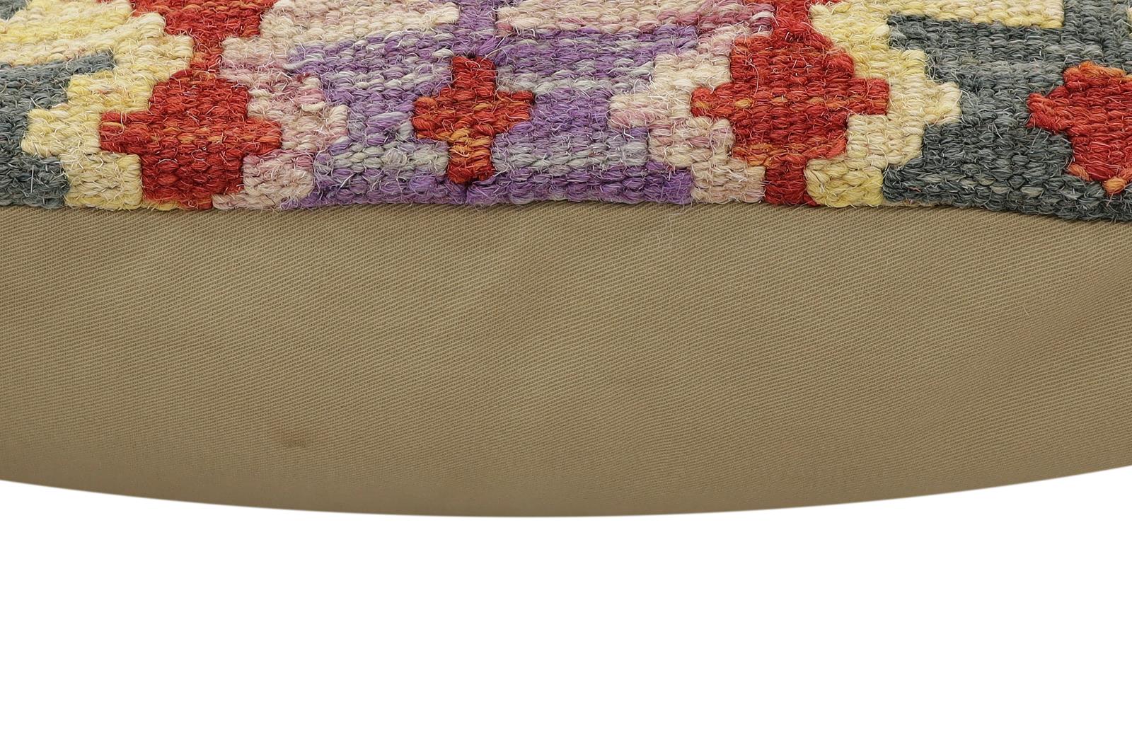 handmade Traditional Pillow Rust Blue Hand-Woven SQUARE 100% WOOL Hand woven turkish pillow2 x 2