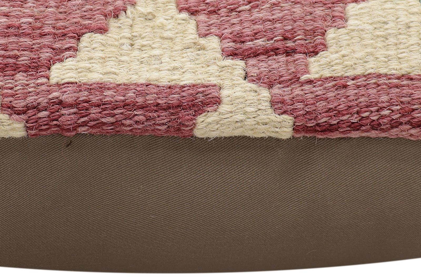 handmade Traditional Pillow Rust Blue Hand-Woven SQUARE 100% WOOL Hand woven turkish pillow2 x 2