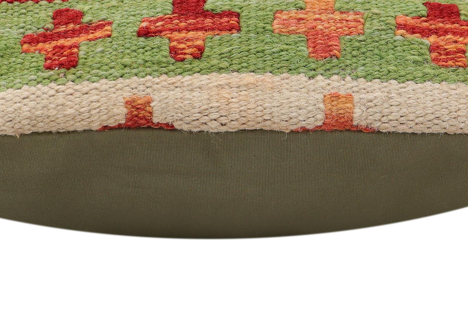 handmade Traditional Pillow Rust Blue Hand-Woven SQUARE 100% WOOL Hand woven turkish pillow2 x 2