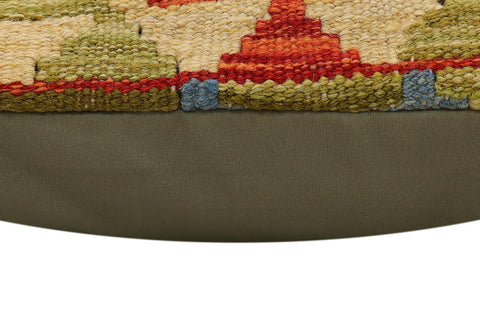 handmade Traditional Pillow Rust Blue Hand-Woven SQUARE 100% WOOL  Hand woven turkish pillow  2 x 2