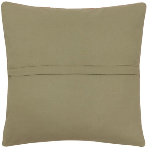 handmade Traditional Pillow Rust Blue Hand-Woven SQUARE 100% WOOL  Hand woven turkish pillow  PILLOW