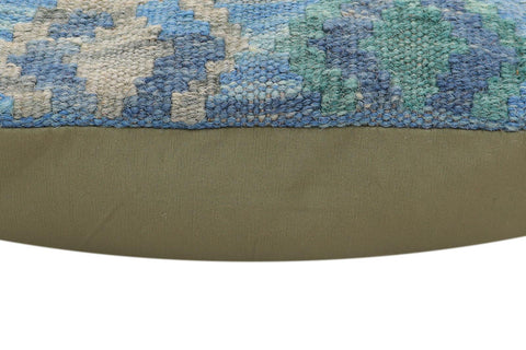 handmade Traditional Pillow Rust Blue Hand-Woven SQUARE 100% WOOL Hand woven turkish pillow2 x 2