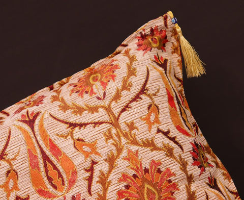 handmade Geometric Pillow Ivory Gold Handmade RECTANGLE throw pillow 2X2