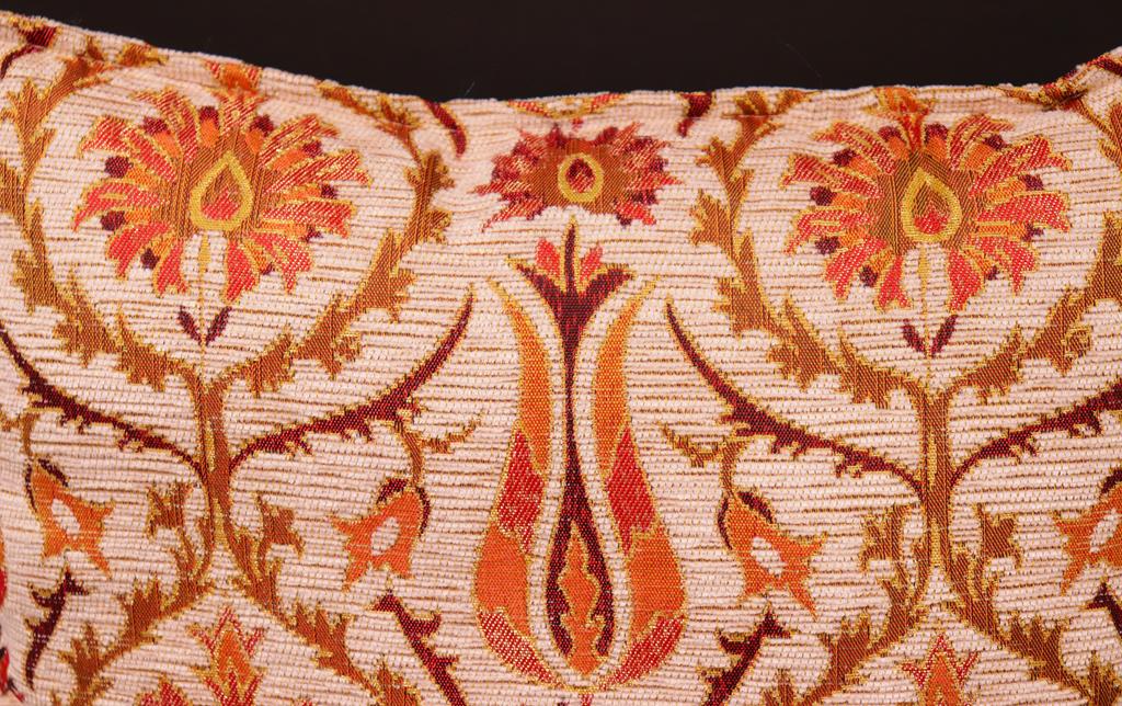 handmade Geometric Pillow Ivory Gold Handmade RECTANGLE throw pillow 2X2