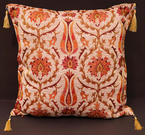 handmade Geometric Pillow Ivory Gold Handmade RECTANGLE throw pillow 2X2