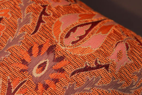 handmade Geometric Pillow Orange Red Handmade RECTANGLE throw pillow 2X2