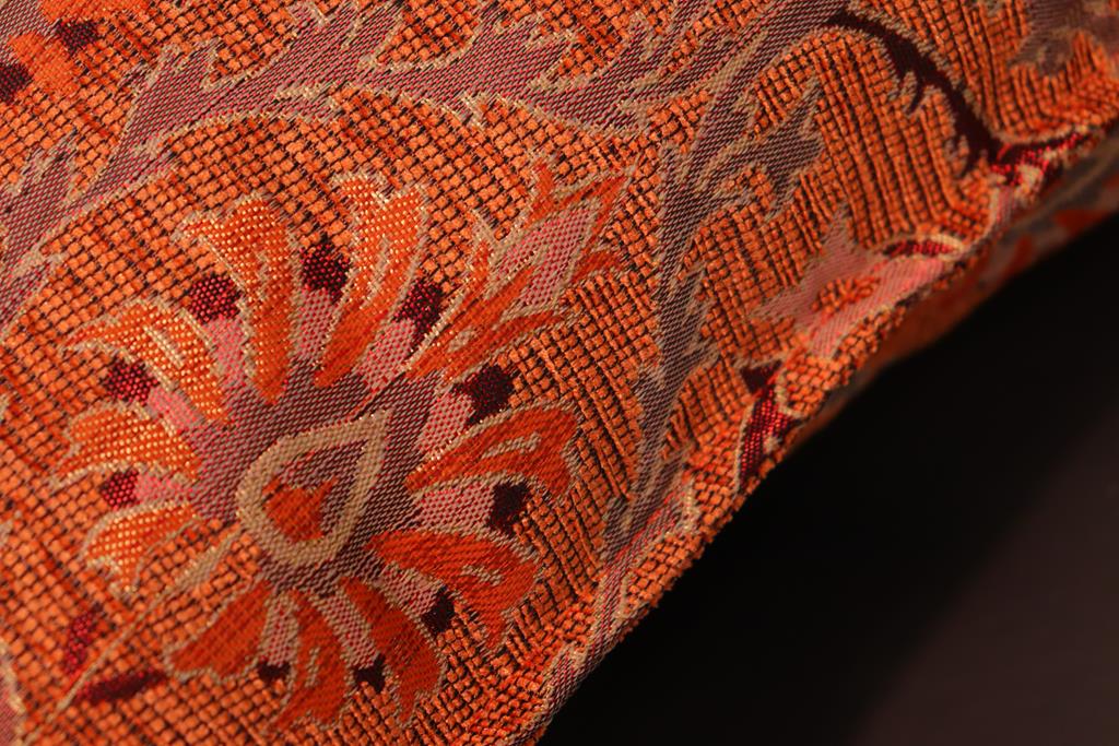 handmade Geometric Pillow Orange Red Handmade RECTANGLE throw pillow 2X2