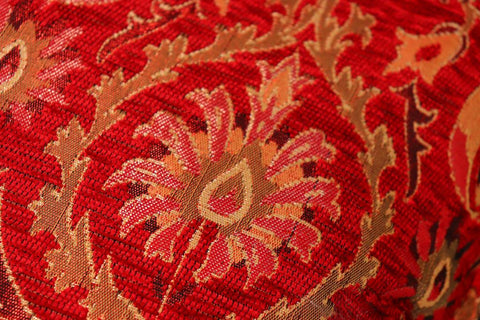 handmade Geometric Pillow Red Gold Handmade RECTANGLE throw pillow 2X2