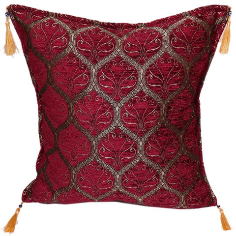 handmade Geometric Pillow Burgundy Grey Handmade RECTANGLE throw pillow 2 x 2
