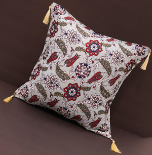 handmade Geometric Pillow Blue Red Handmade RECTANGLE throw pillow 2X2