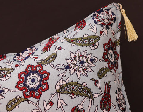 handmade Geometric Pillow Blue Red Handmade RECTANGLE throw pillow 2X2