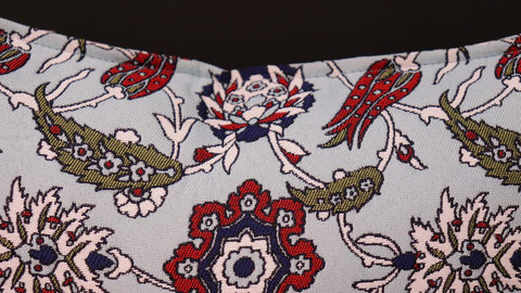 handmade Geometric Pillow Blue Red Handmade RECTANGLE throw pillow 2X2