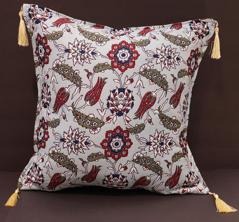 handmade Geometric Pillow Blue Red Handmade RECTANGLE throw pillow 2X2