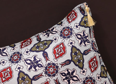handmade Geometric Pillow Blue Red Handmade RECTANGLE throw pillow 2X2