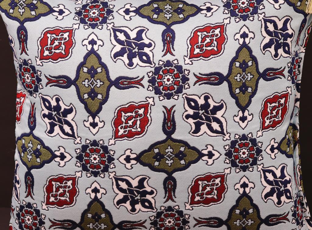 handmade Geometric Pillow Blue Red Handmade RECTANGLE throw pillow 2X2