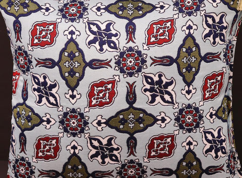 handmade Geometric Pillow Blue Red Handmade RECTANGLE throw pillow 2X2