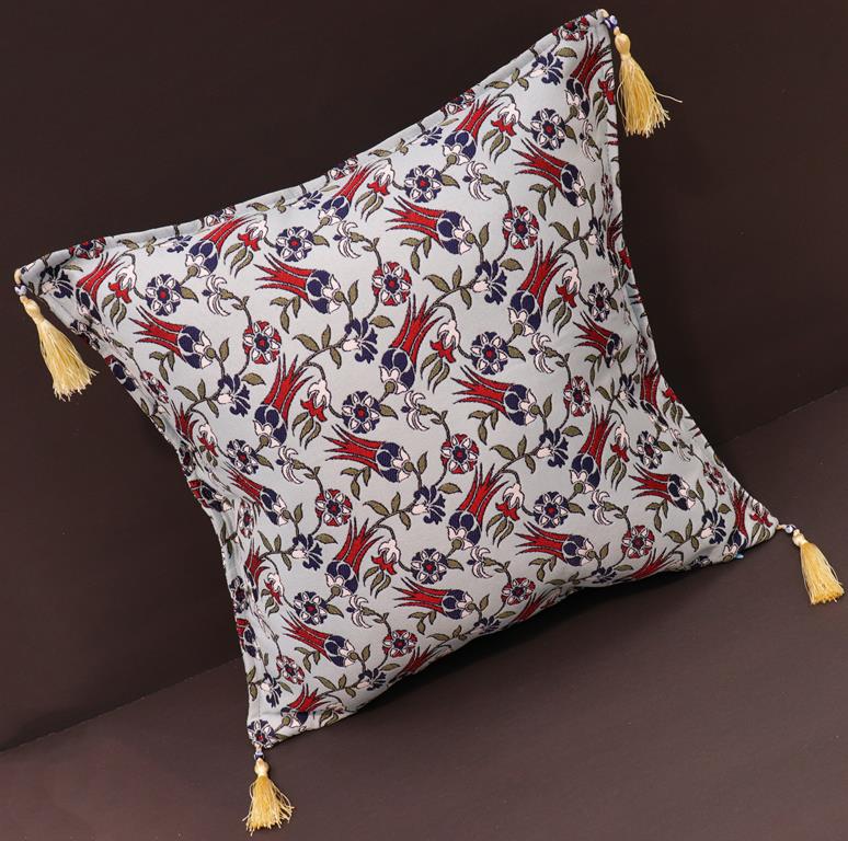 handmade Geometric Pillow Blue Red Handmade RECTANGLE throw pillow 2X2