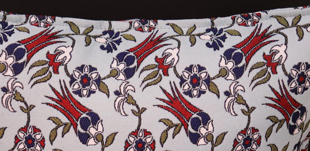 handmade Geometric Pillow Blue Red Handmade RECTANGLE throw pillow 2X2
