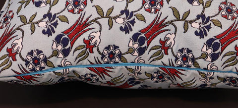 handmade Geometric Pillow Blue Red Handmade RECTANGLE throw pillow 2X2