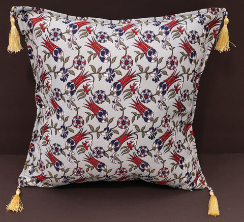 handmade Geometric Pillow Blue Red Handmade RECTANGLE throw pillow 2X2