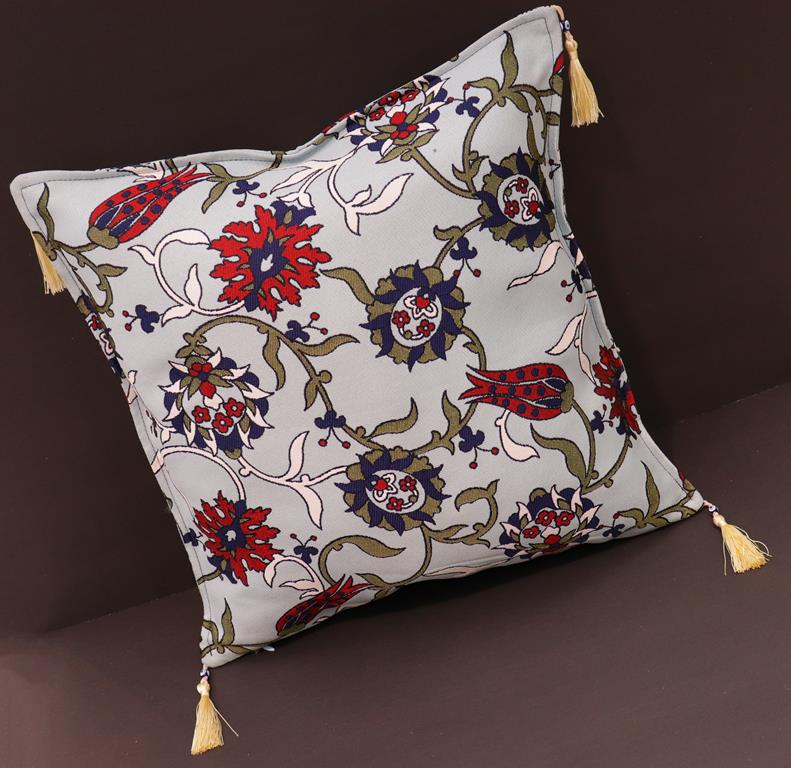 handmade Geometric Pillow Blue Red Handmade RECTANGLE throw pillow 2X2