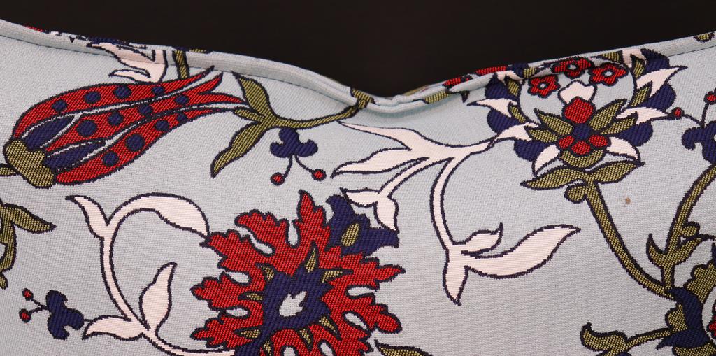 handmade Geometric Pillow Blue Red Handmade RECTANGLE throw pillow 2X2