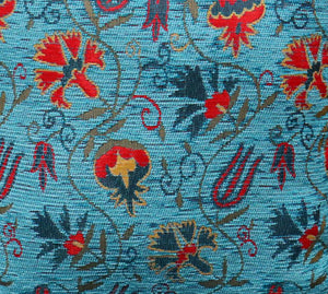 handmade Geometric Pillow Blue Red Handmade RECTANGLE throw pillow 2 x 2
