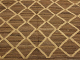 handmade Geometric Kilim Bluish Gray Beige Hand-Woven RECTANGLE 100% WOOL area rug 5x8