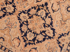 handmade Traditional Kashan Beige Blue Hand Knotted RECTANGLE 100% WOOL area rug 8x10