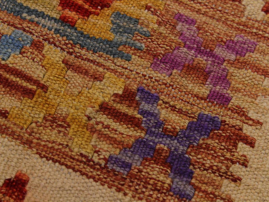 handmade Geometric Kilim Beige Brown Hand-Woven RECTANGLE 100% WOOL area rug 6x10