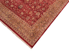 handmade Traditional Agra Red Gold Hand Knotted RECTANGLE 100% WOOL area rug 8x10