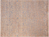 Abstract Ellie Blue/Beige Wool&Silk Rug - 8'1'' x 10'2''
