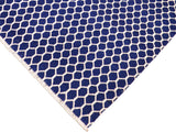 handmade Modern Modern Blue Ivory Hand Knotted RECTANGLE WOOL&SILK area rug 6x9