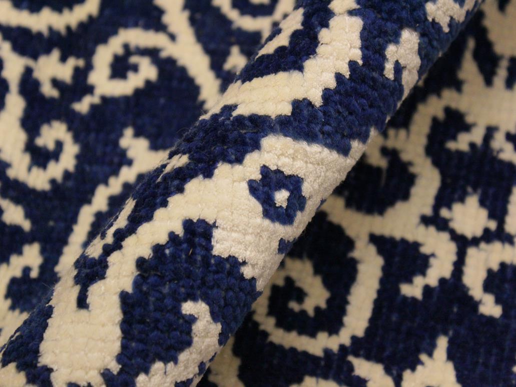 handmade Modern Cryena Blue Ivory Hand Knotted RECTANGLE 100% WOOL area rug 5x7