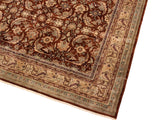 handmade Traditional Lahore Rust Ivory Hand Knotted RECTANGLE 100% WOOL area rug 8x10