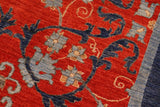 handmade Transitional Kafkaz Chobi Ziegler Rust Blue Hand Knotted RECTANGLE 100% WOOL area rug 10 x 14