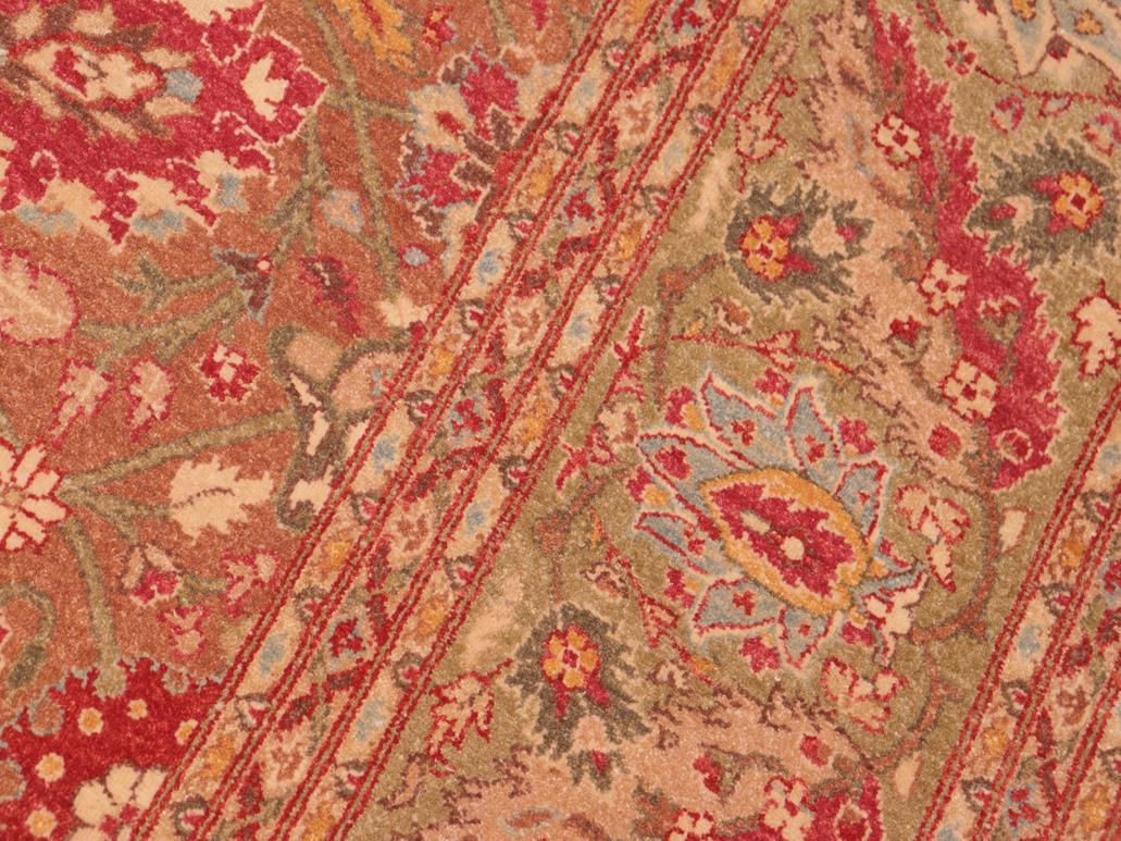 handmade Traditional  Brown Green Hand Knotted RECTANGLE 100% WOOL area rug 8x10