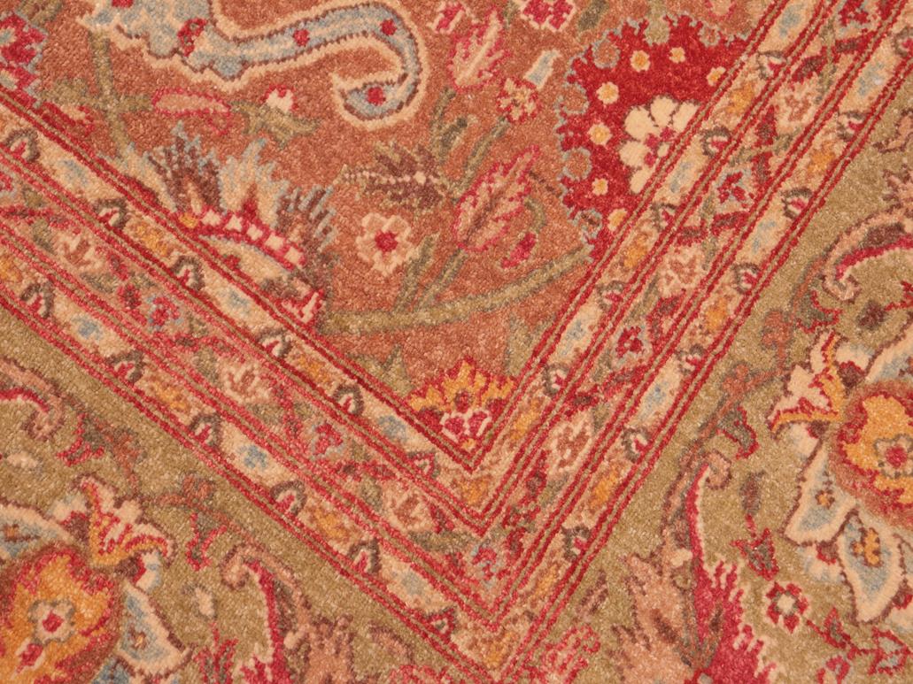 handmade Traditional  Brown Green Hand Knotted RECTANGLE 100% WOOL area rug 8x10