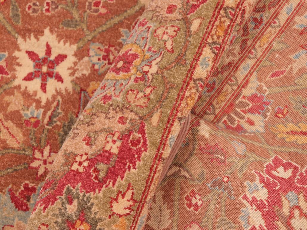 handmade Traditional  Brown Green Hand Knotted RECTANGLE 100% WOOL area rug 8x10