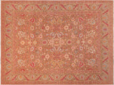 Turkish Knotted Istanbul Leona Brown/Green Wool Rug - 8'3'' x 10'3''