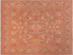 handmade Traditional  Brown Green Hand Knotted RECTANGLE 100% WOOL area rug 8x10