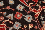 handmade Transitional Kafkaz Chobi Ziegler Black Blue Hand Knotted RECTANGLE 100% WOOL area rug 10 x 14