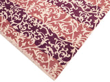 handmade Modern Niamh Purple Lt.red Hand Knotted RECTANGLE WOOL&SILK area rug 5x7