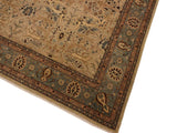 handmade Traditional  Lt. Tan Lt. Green Hand Knotted RECTANGLE 100% WOOL area rug 8x10