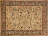 handmade Traditional  Lt. Tan Lt. Green Hand Knotted RECTANGLE 100% WOOL area rug 8x10