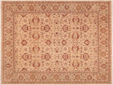 Turkish Knotted Istanbul Sonia Beige/Gold Wool Rug - 8'2'' x 9'9''