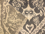handmade Modern Nabila Gray Ivory Hand Knotted RECTANGLE WOOL&SILK area rug 4x6